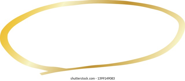This is a hand-drawn illustration of a long circle.