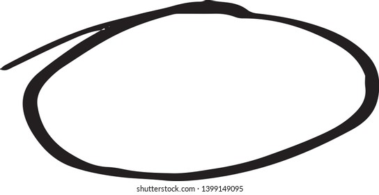 This is a hand-drawn illustration of a long circle.