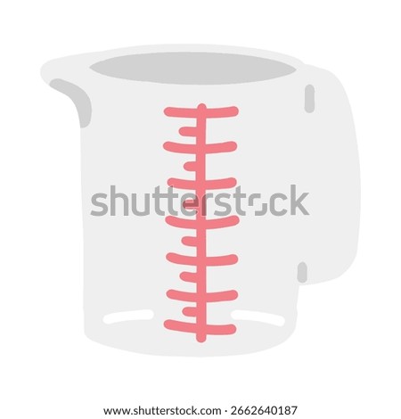 This is a hand-drawn illustration of the Measuring cup.