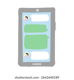 Esta é uma ilustração desenhada à mão do Smartphone.