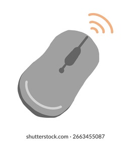 Esta é uma ilustração desenhada à mão do mouse wireless.