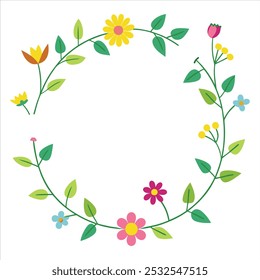  This hand-drawn spring border background design features delicate floral and nature elements, perfect for adding a fresh, seasonal touch to your digital projects and creative designs.