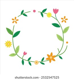  This hand-drawn spring border background design features delicate floral and nature elements, perfect for adding a fresh, seasonal touch to your digital projects and creative designs.