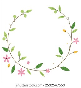  This hand-drawn spring border background design features delicate floral and nature elements, perfect for adding a fresh, seasonal touch to your digital projects and creative designs.