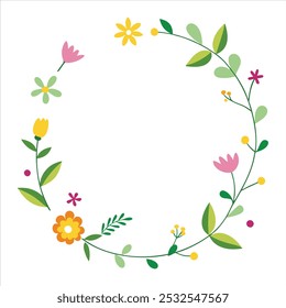  This hand-drawn spring border background design features delicate floral and nature elements, perfect for adding a fresh, seasonal touch to your digital projects and creative designs.