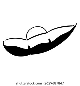 This hand-drawn vector illustration features fresh and simple edamame.Perfect for izakaya menus, summer food ads, or beer-themed promotions with a relaxed and casual style.