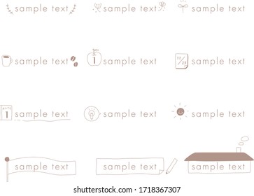 this is handwriting decoration of text and title.