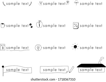esto es la decoración de texto y título con escritura a mano.