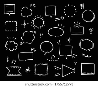 esta es una ilustración manuscrita de la burbuja del habla.
