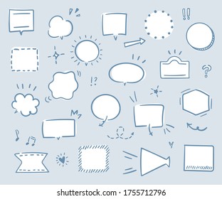 this is handwriting illustration of speech bubble.