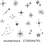 this is handwriting illustration  of stars.