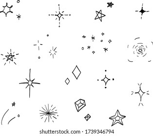 this is handwriting illustration  of stars.