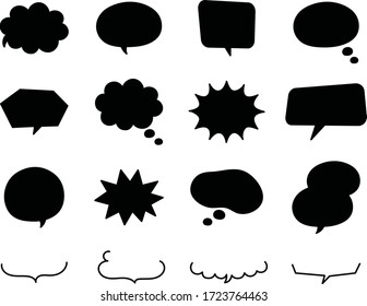 this is handwriting speech bubble.