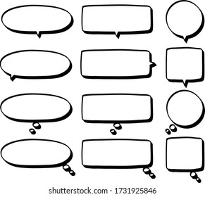 this is handwriting speech bubble.