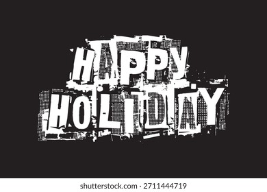 este é um projeto de arte vetorial Happy Holiday