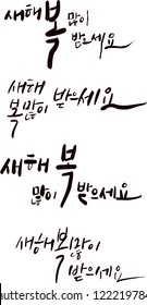 This is the 'Happy New Year' in Korean.
If you translate this, it will be like in English Best Wishes for a Happy New Year.
Or simply 'Happy New Year'.