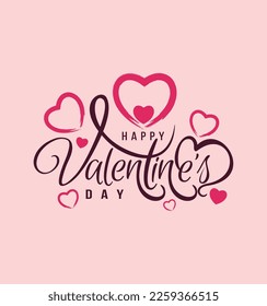 This is a Happy valentines day vector graphic. 