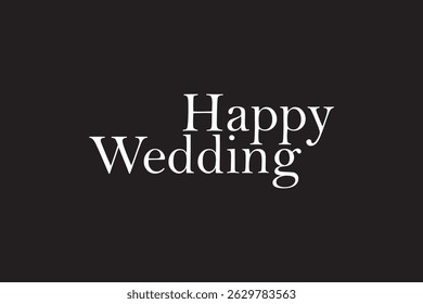 Dies ist ein Happy Wedding Text Vektor Design