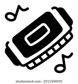 This Harmonica icon is suitable for Oktoberfest, Festival, Traditional German event, etc.
