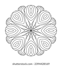 Esta es una página del libro de coloración Harmony Wheels mandala