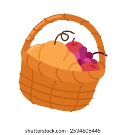 This Harvest bucket illustration suitable for Thanksgiving