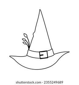 This hat looks good with a Halloween costume that makes you appear like a witch.Linear style.