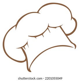 This hat is usually worn by chefs to protect the head when cooking