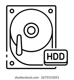 Este ícone HDD é adequado para Componente de Computador.