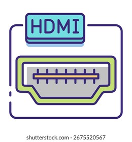 Este icono de puerto HDMI es adecuado para el componente de computadora.