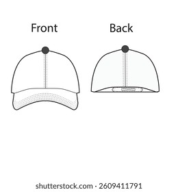 This is head cap flat sketch design