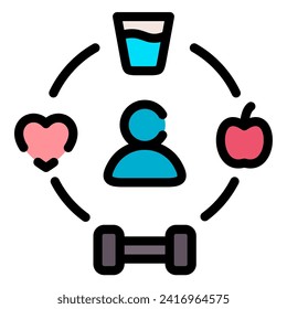 This Healthy Lifestyle icon is suitable for Cancer, World Cancer Day, disease, cancer survivor etc.
