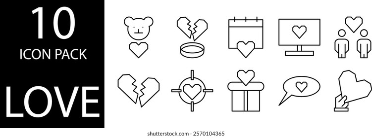 This heart icon with a minimalist design exudes a romantic feel that is perfect for Valentine's Day.