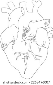 Este es un diseño vectorial de líneas de corazón 