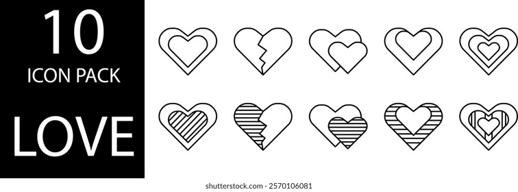 This heart line icon design with minimalist details gives a modern feel that is still romantic.