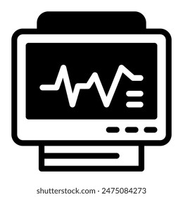 This Heart monitoring icon is suitable for hospital, medical, healthcare, etc.