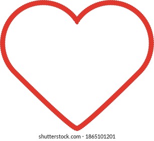 This heart shaped frame has the appearance of a wicker basket handle and is a resizeable vector graphic in a dark red colour.