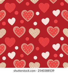This heart-filled seamless pattern background is perfect for Valentine’s Day, romantic designs, and themed decor. Add a playful touch of love to any project with this charming vector.