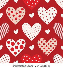 This heart-filled seamless pattern background is perfect for Valentine’s Day, romantic designs, and themed decor. Add a playful touch of love to any project with this charming vector.