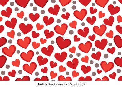 This heart-filled seamless pattern background is perfect for Valentine’s Day, romantic designs, and themed decor. Add a playful touch of love to any project with this charming vector.