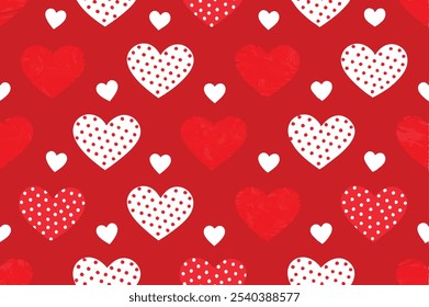 This heart-filled seamless pattern background is perfect for Valentine’s Day, romantic designs, and themed decor. Add a playful touch of love to any project with this charming vector.