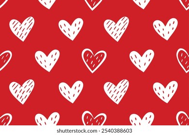 This heart-filled seamless pattern background is perfect for Valentine’s Day, romantic designs, and themed decor. Add a playful touch of love to any project with this charming vector.