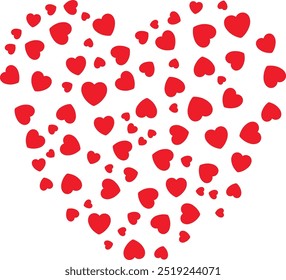 This heart-shaped design is filled with a seamless heart pattern, offering a romantic and playful look. Ideal for Valentine's Day designs, greeting cards, textiles, and creative digital projects.