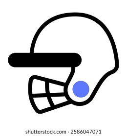 This Helmet icon is suitable for Baseball Sport