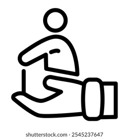 This Help the elder icon is suitable for volunteer, humanitarian and help people, etc.