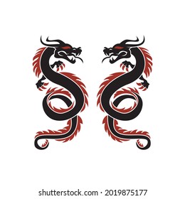 Este logotipo de dragón herálico tiene el significado de fuerza, firmeza y coraje. Muy adecuado para logotipos de equipos de deportes electrónicos y similares