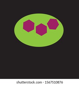 
This is a hexagon in a green circle