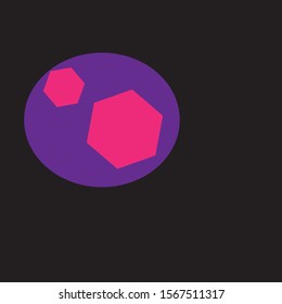 
This is a hexagon in a purple circle