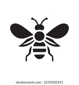 This is high resolution bee vector silhouette image illustrattion. 100% eps vector file.