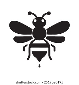 This is high resolution bee vector silhouette image illustrattion. 100% eps vector file.