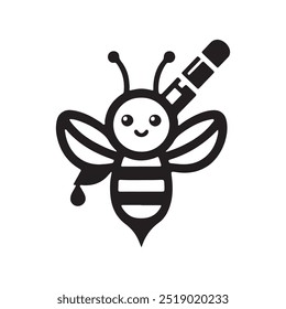 This is high resolution bee vector silhouette image illustrattion. 100% eps vector file.